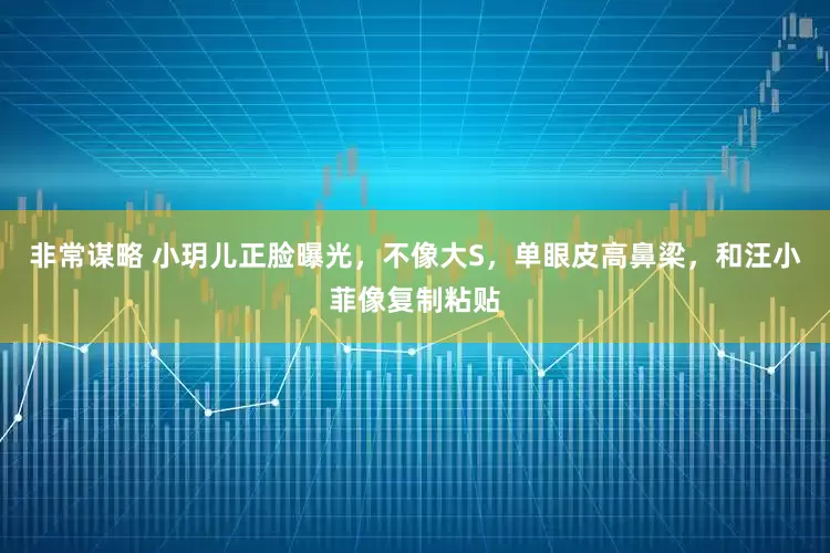 非常谋略 小玥儿正脸曝光，不像大S，单眼皮高鼻梁，和汪小菲像复制粘贴